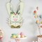 Easter Bunny Decorations for Front Door Decor, Cute Wooden Rabbit Sign Easter Wall Hanging Plaque Art, Hanger for Home Outdoor Porch Spring Indoor Garden